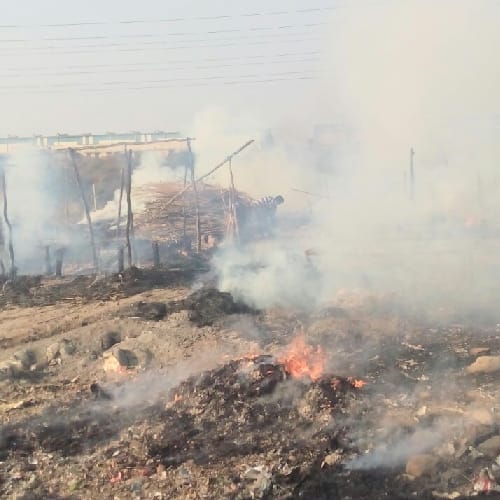 70 slums on fire at baddi in himachal