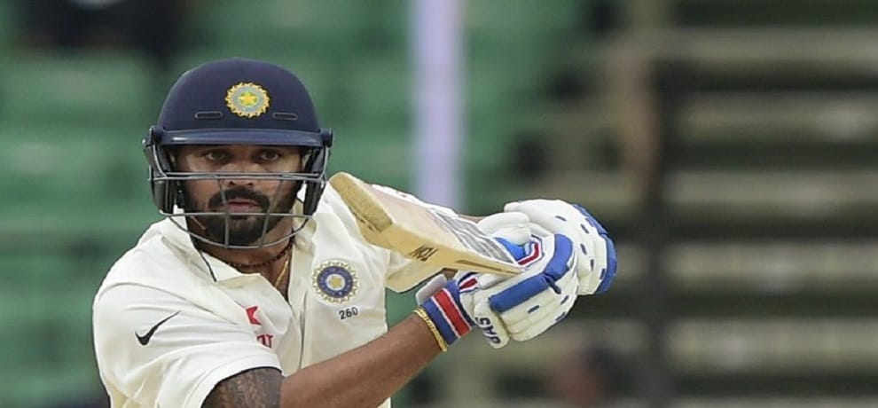 murali vijay dancing after his 11th century in delhi test