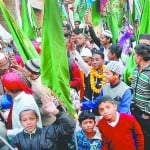 ईद मिलादुन्नबी पर जुलूस निकाला गया।
