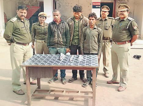 fyring on police team, 3 arrested