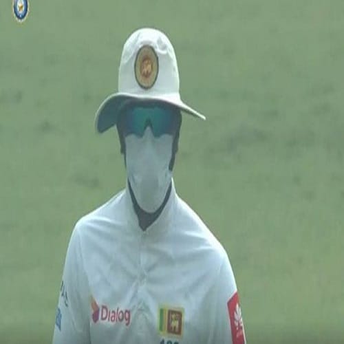 india vs sri lanka third test stop several time due to smog