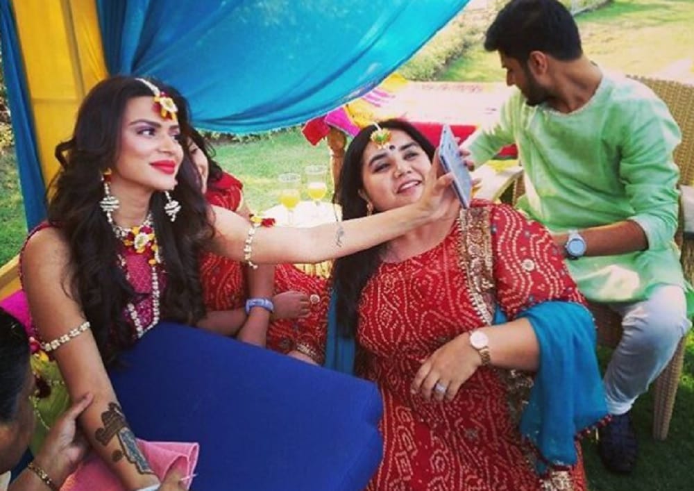 Pictures Of Aashka Goradia And   Brent Goble Mehendi And Sangeet Ceremony