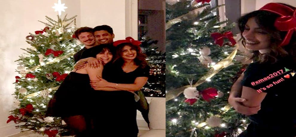 Priyanka Chopra celebrated pre - Christmas with American fashion designer Prabal Gurung