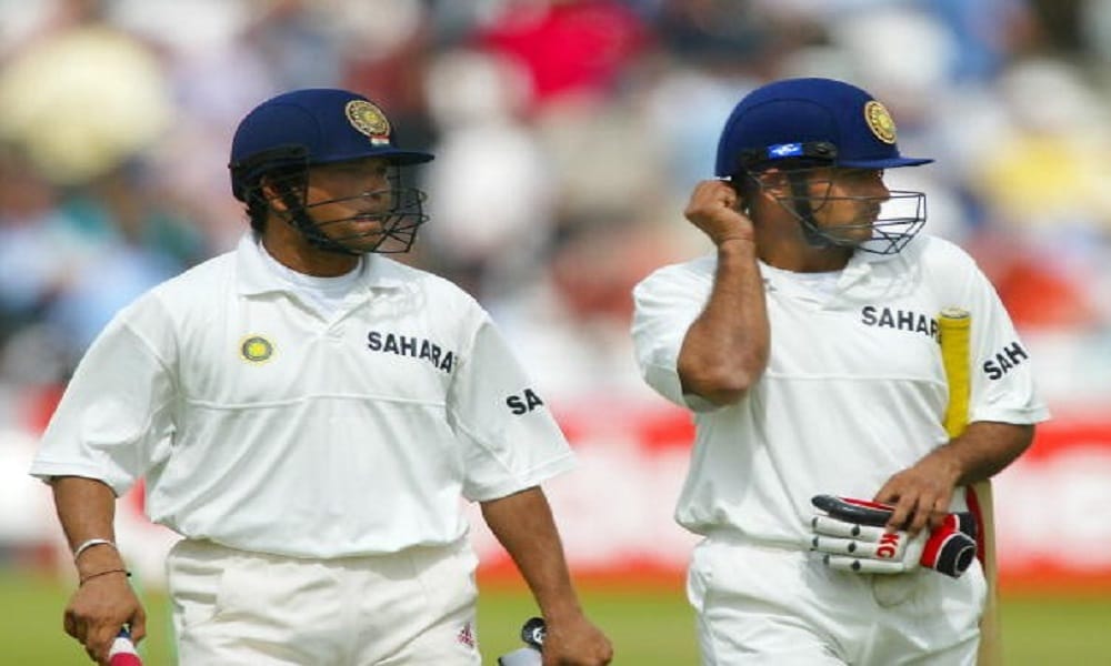virender sehwag and sachin tendulkar pic viral as being ram and hanuman with hammer