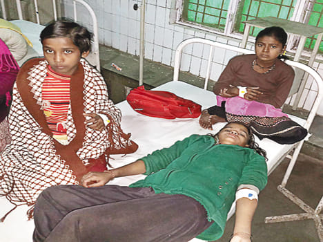 Six schoolgirls ill