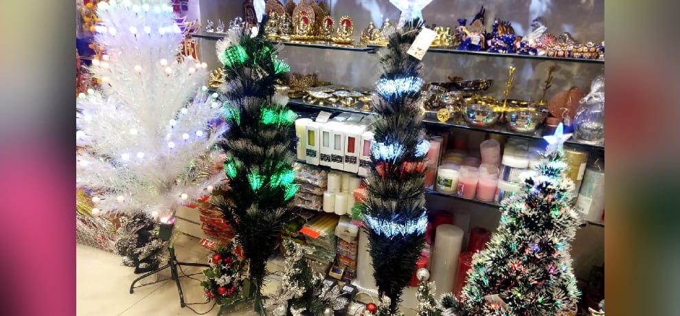 gifts shops decorated for christmas