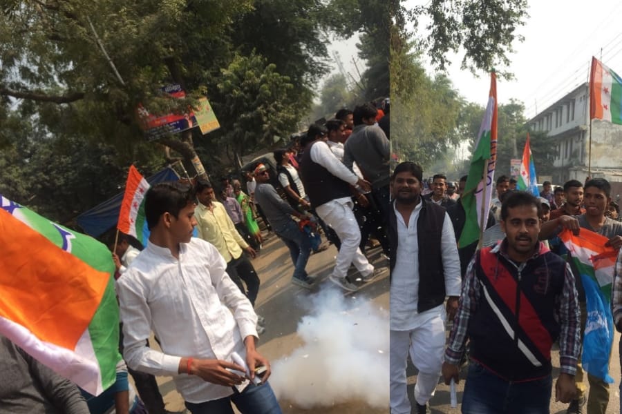 congress men celebrate the change in leadership of party.