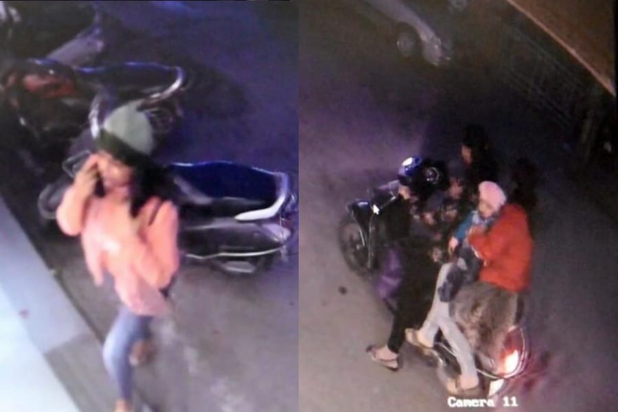 girl thieves stolen scooty in Lucknow.