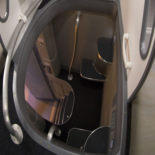 tiny rest areas where air hostesses and cabin crew get to rest during a long flight