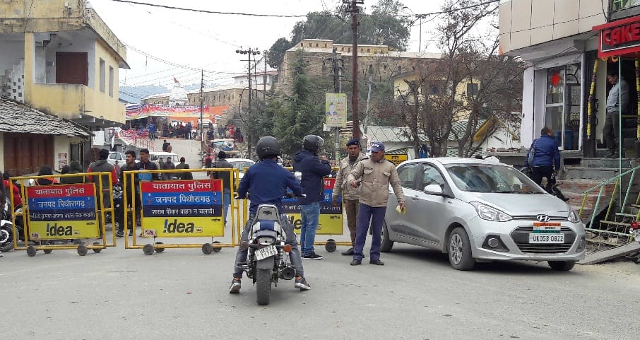 One-way traffic system implemented in Pithoragarh Nagar