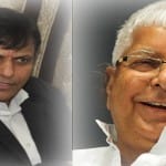 केंद्रीय मंत्री नित्यानंद राय और राजद सुप्रीमो लालू प्रसाद।