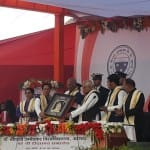 राष्ट्रपति के अलावा राज्यपाल राम नाईक, एनएसए अजीत डोभाल और रक्षा वैज्ञानिक टेसी थॉमस भी मौजूद हैं।