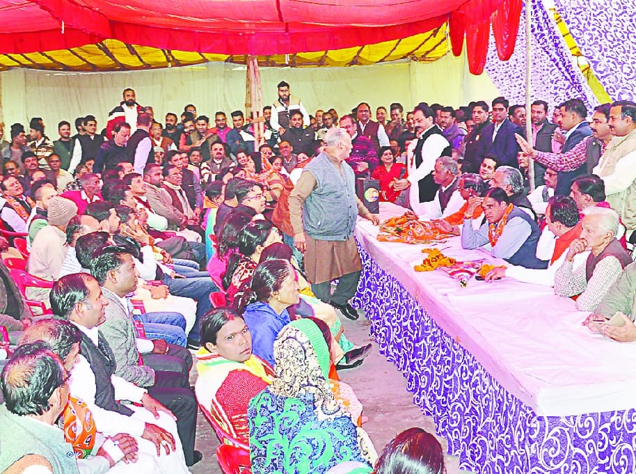 BJP's thanksgiving meeting in ruckus