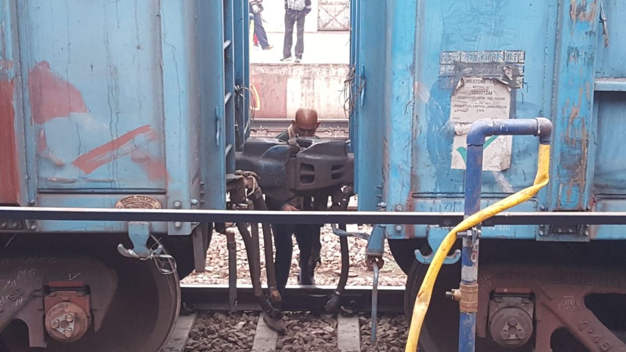 goods train accident in agra