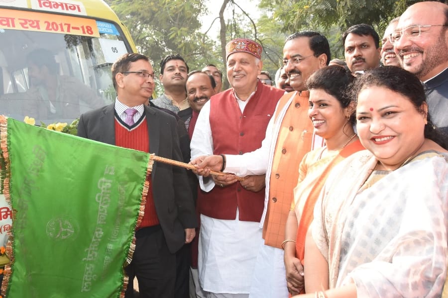 Deputy CM dinesh sharma flags off kisan seva rath.