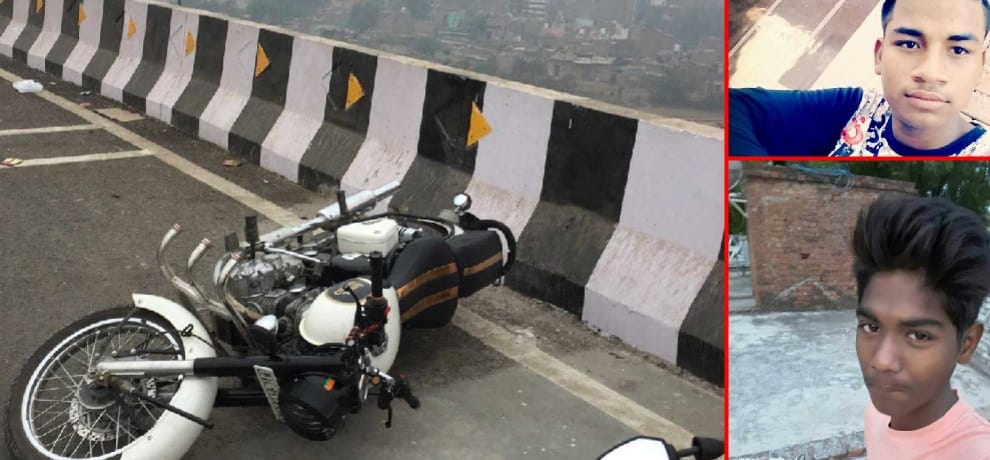 two teenagers were performing stunt without helmet, one died and one injured