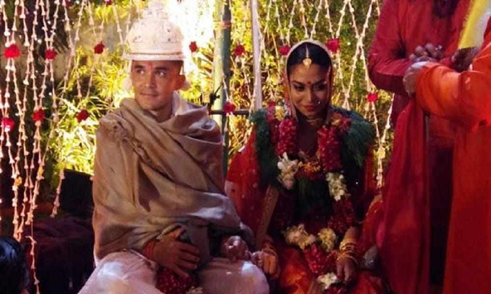 Indian football team skipper Sunil Chhetri marries with girlfriend Sonam Bhattacharya