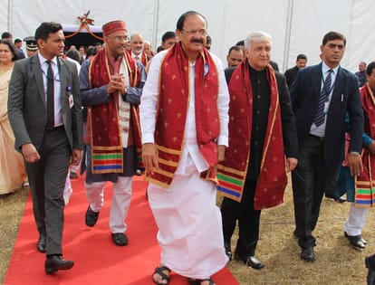 Vice President Venkaiah Naidu reached in uttarakhand