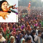 बहराइच में एक रैली को संबोधित करती भाजपा सांसद सावित्री बाई फुले