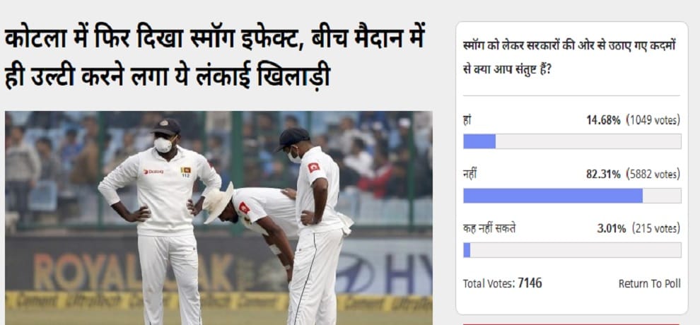 Amar Ujala Poll: Steps taken by governments to curb smog is not right