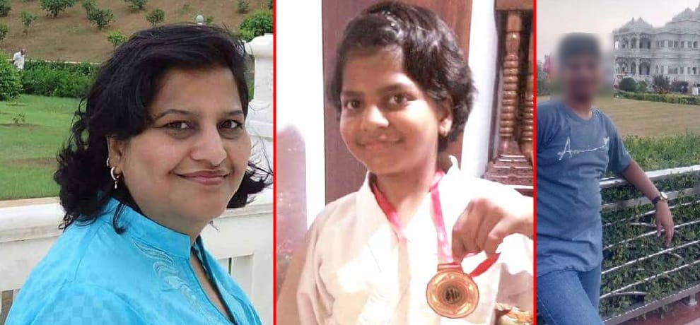 in gaur city double murder boy was beaten for study by his mother that's he killed his mother 