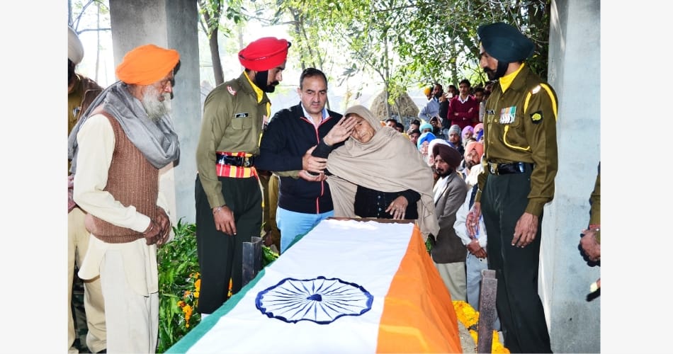 Soldier cremated in native village in Punjab