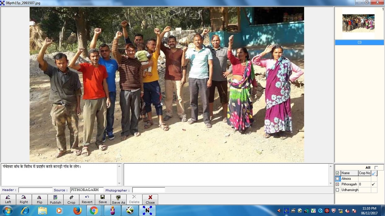 Demonstration of the people of Kanara in protest of the Pancheshwar Dam