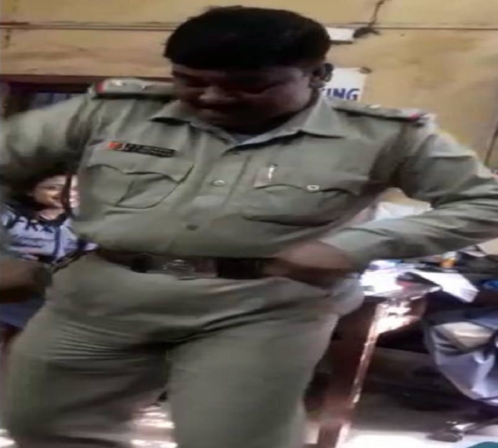 The Police officer dancing in front of lady police Video Being viral 