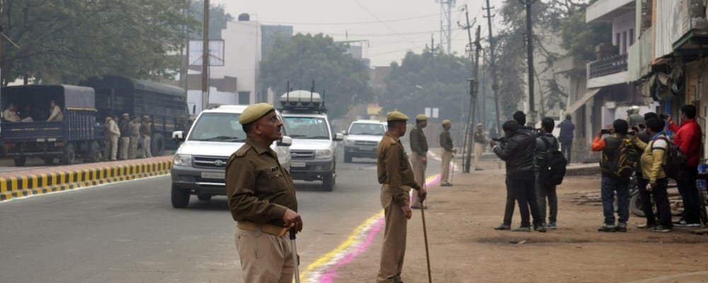 stray dogs and cow in agra create disturbance in president secuirty