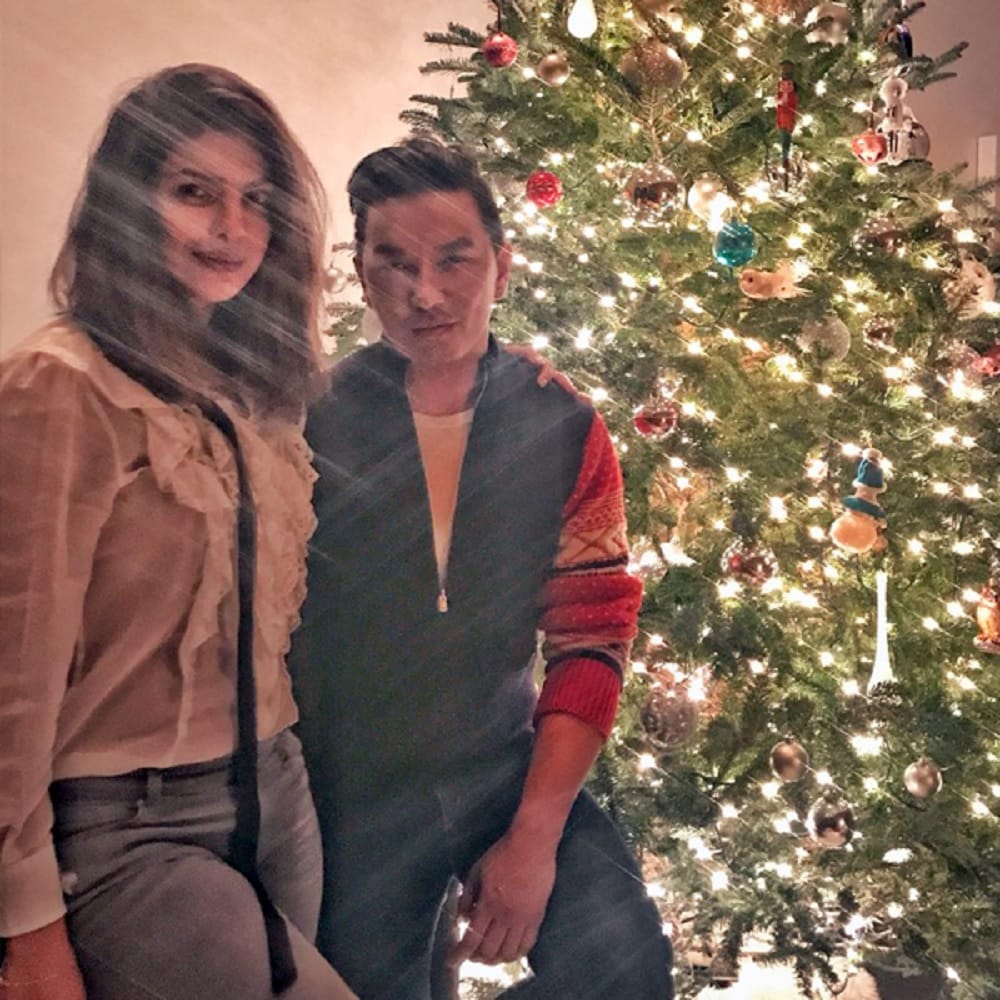 Priyanka Chopra celebrated pre - Christmas with American fashion designer Prabal Gurung