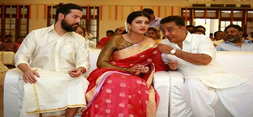 kamal haasan meets with shruti haasan boyfriend Michael Corsale