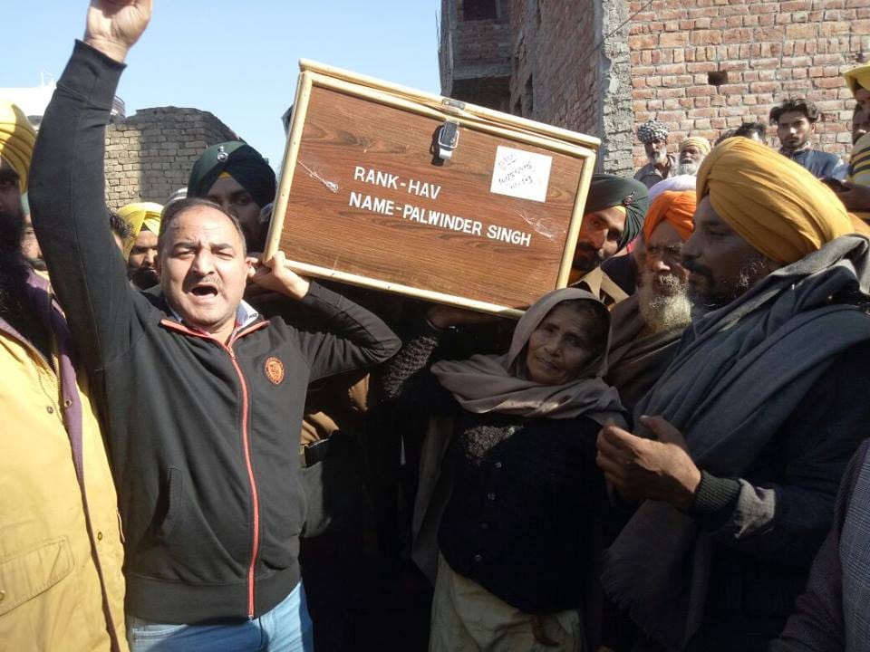 indian army soldier palwinder singh funeral