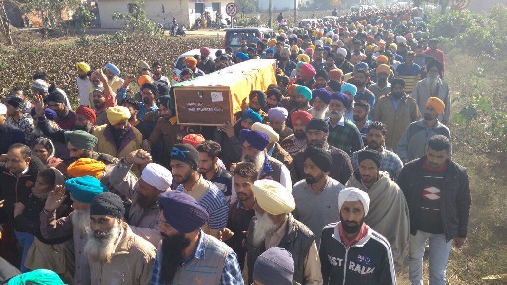 Soldier cremated in native village in Punjab