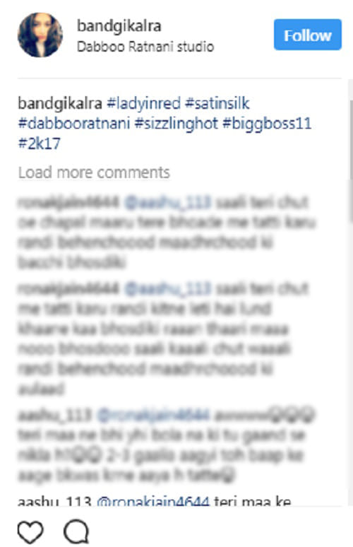 Bigg Boss 11 Ex contestant Bandgi Kalra picture troll on social media 