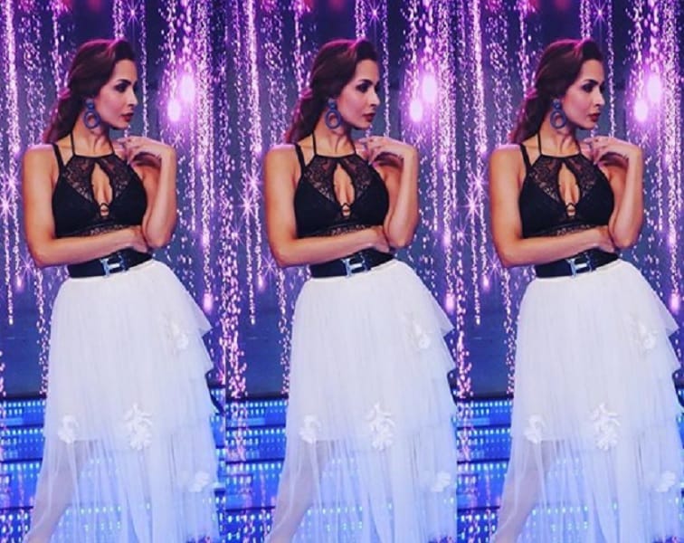 Malaika Arora sheer attire dress impress everyone in India Next Top Model show 