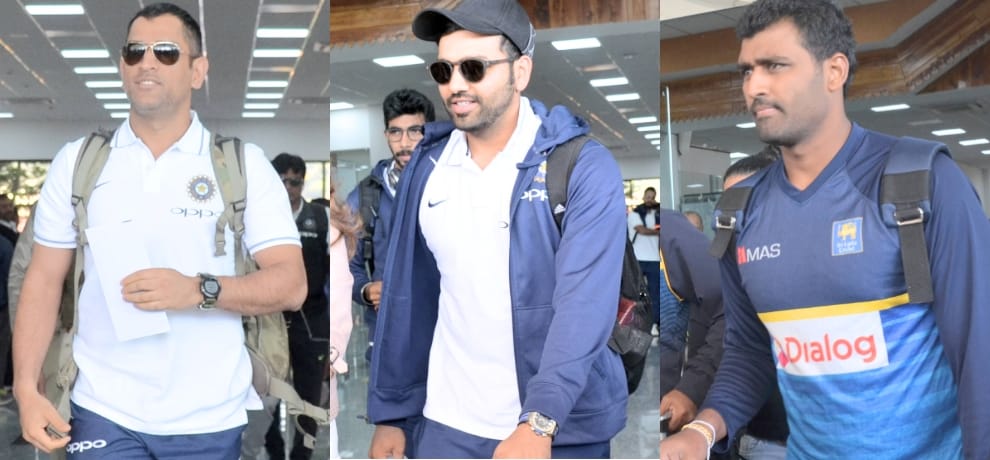 india and Sri Lanka cricket teams at dharamshala