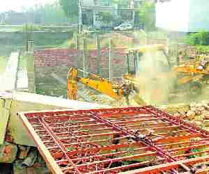 Gayatri's Illegal construction demolished
