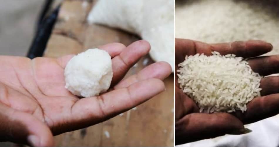 four test to indentify fake rice