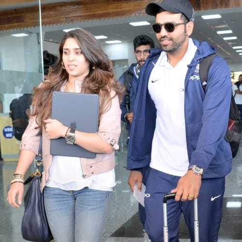 rohit sharma played baseball match in america while tour with wife ritika