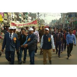 रूट मार्च के साथ मनाया गया नागरिक सुरक्षा कोर का स्थापना दिवस