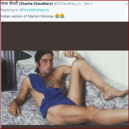 Shraddha kapoor post photo of Marilyn Monroe, user trolled on twitter