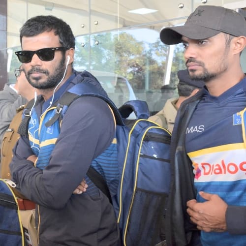 india and Sri Lanka cricket teams at dharamshala