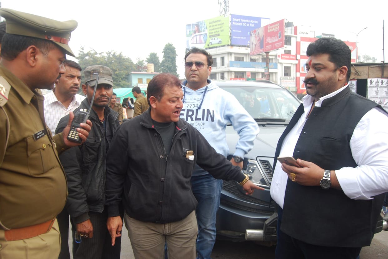 traffic police recover penalty from suv driver in lucknow