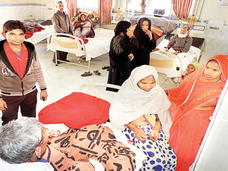 Hospital, full of respiratory, cold and fever patients