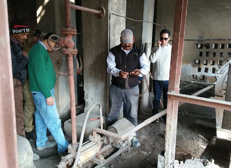 Krishna Industries seal on putting Chemical water in Gadri