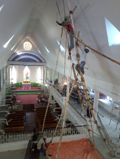 Preparation of christmas in St, johns church