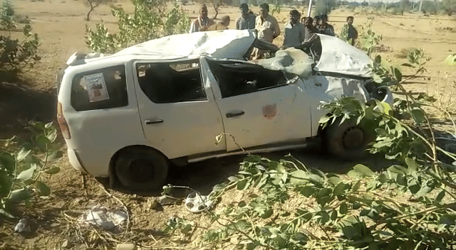 road accident in jaisalmer, two man died