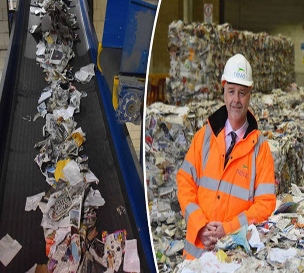 Thousands of tons paper waste plant to china form england for recycling