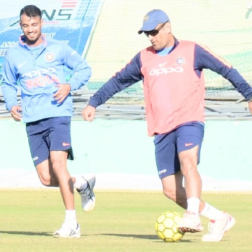 indian and sri lankan cricket team practice at dharamshala stadium