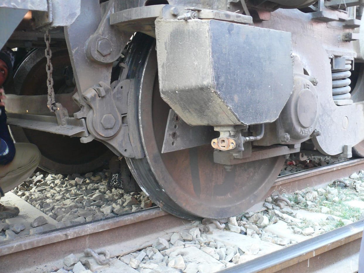 Goods Train derail at Haridwar after collision to bull
